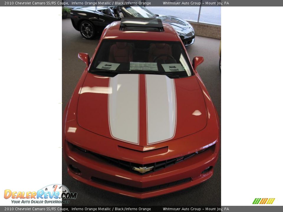 2010 Chevrolet Camaro SS/RS Coupe Inferno Orange Metallic / Black/Inferno Orange Photo #9