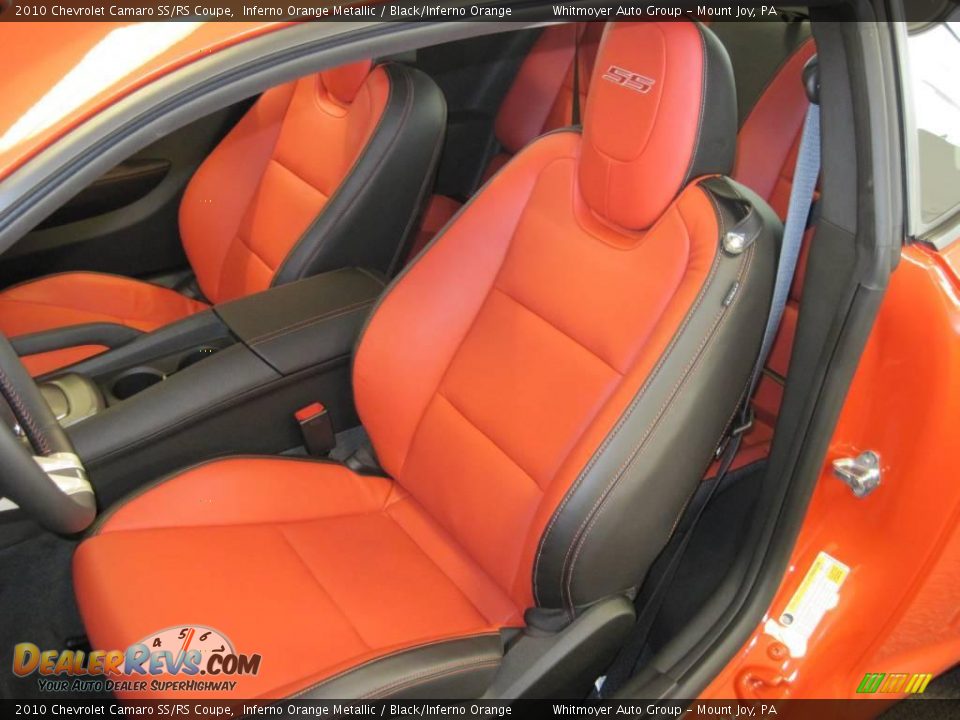 2010 Chevrolet Camaro SS/RS Coupe Inferno Orange Metallic / Black/Inferno Orange Photo #10