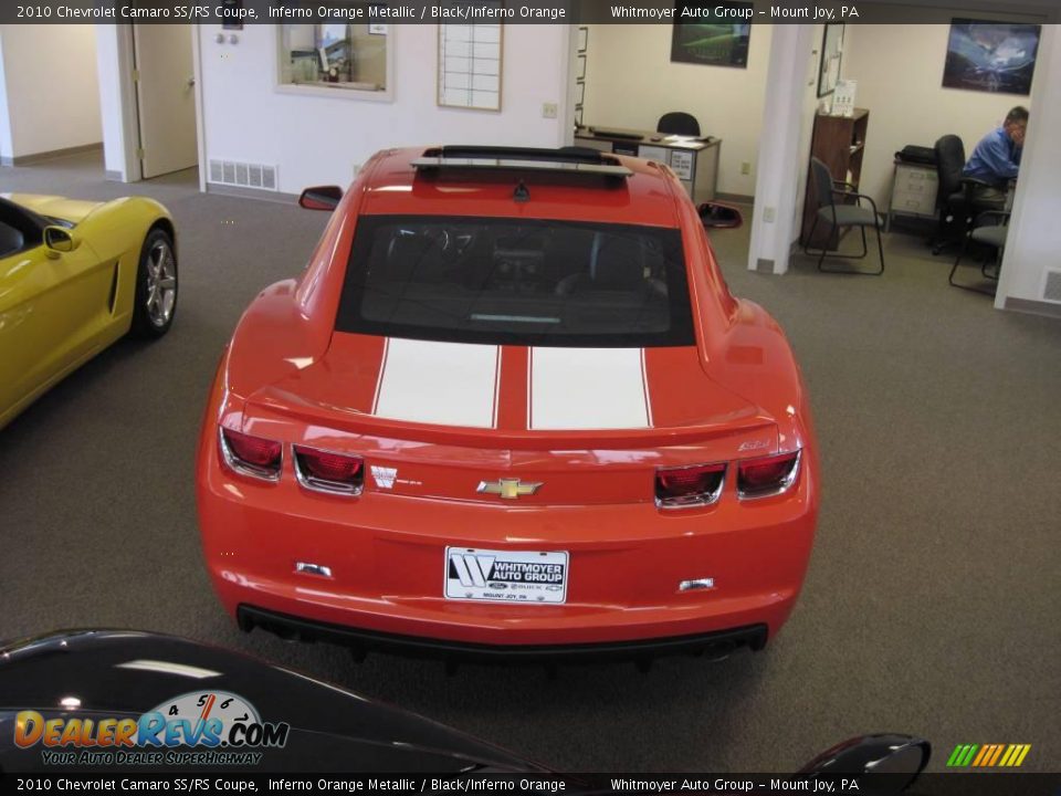 2010 Chevrolet Camaro SS/RS Coupe Inferno Orange Metallic / Black/Inferno Orange Photo #18