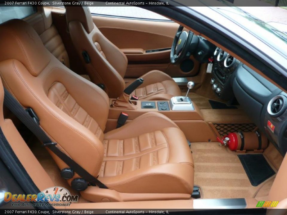 2007 Ferrari F430 Coupe Silverstone Gray / Beige Photo #22