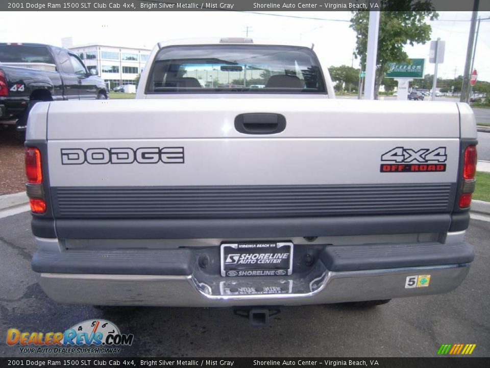 2001 Dodge Ram 1500 SLT Club Cab 4x4 Bright Silver Metallic / Mist Gray Photo #6