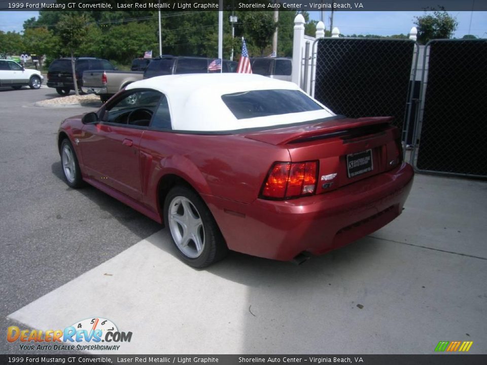 1999 Ford Mustang GT Convertible Laser Red Metallic / Light Graphite Photo #4