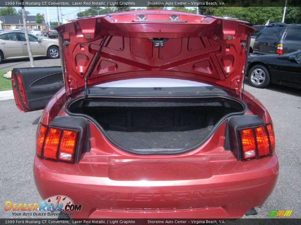 1999 Ford Mustang GT Convertible Laser Red Metallic / Light Graphite Photo #12