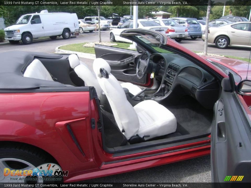 1999 Ford Mustang GT Convertible Laser Red Metallic / Light Graphite Photo #13