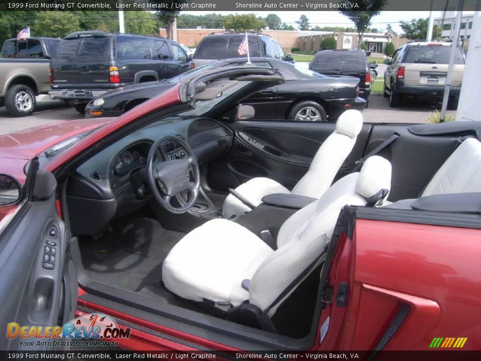 1999 Ford Mustang GT Convertible Laser Red Metallic / Light Graphite Photo #14