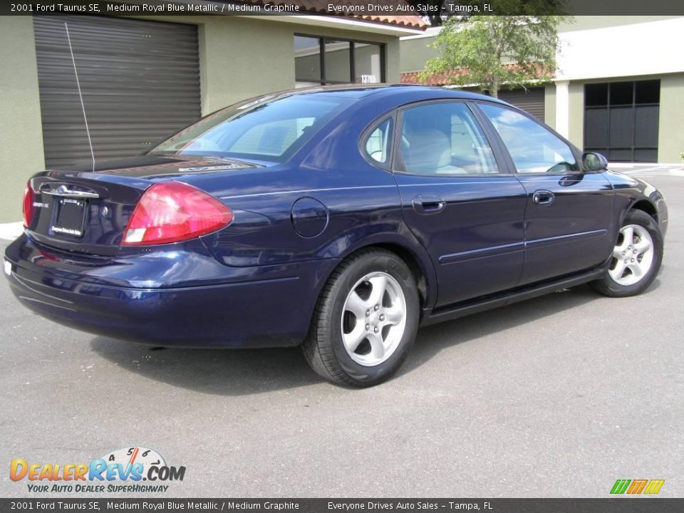 2001 Ford Taurus SE Medium Royal Blue Metallic / Medium Graphite Photo #6