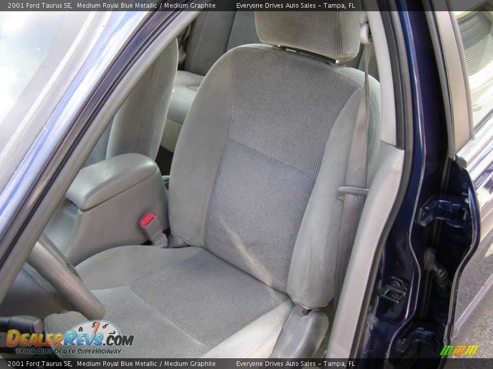 2001 Ford Taurus SE Medium Royal Blue Metallic / Medium Graphite Photo #14