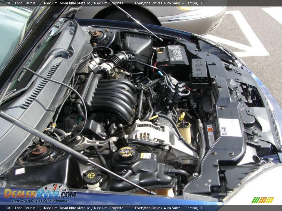 2001 Ford Taurus SE Medium Royal Blue Metallic / Medium Graphite Photo #26