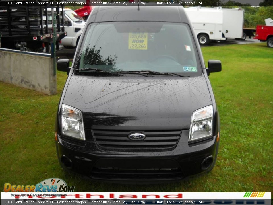 2010 Ford Transit Connect XLT Passenger Wagon Panther Black Metallic / Dark Gray Photo #3