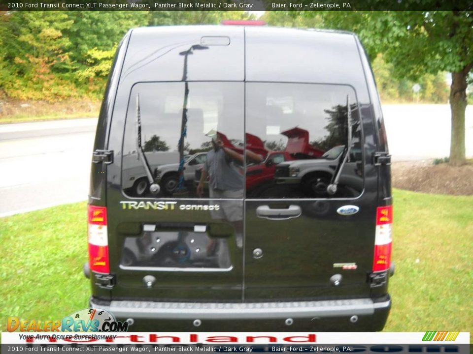 2010 Ford Transit Connect XLT Passenger Wagon Panther Black Metallic / Dark Gray Photo #7