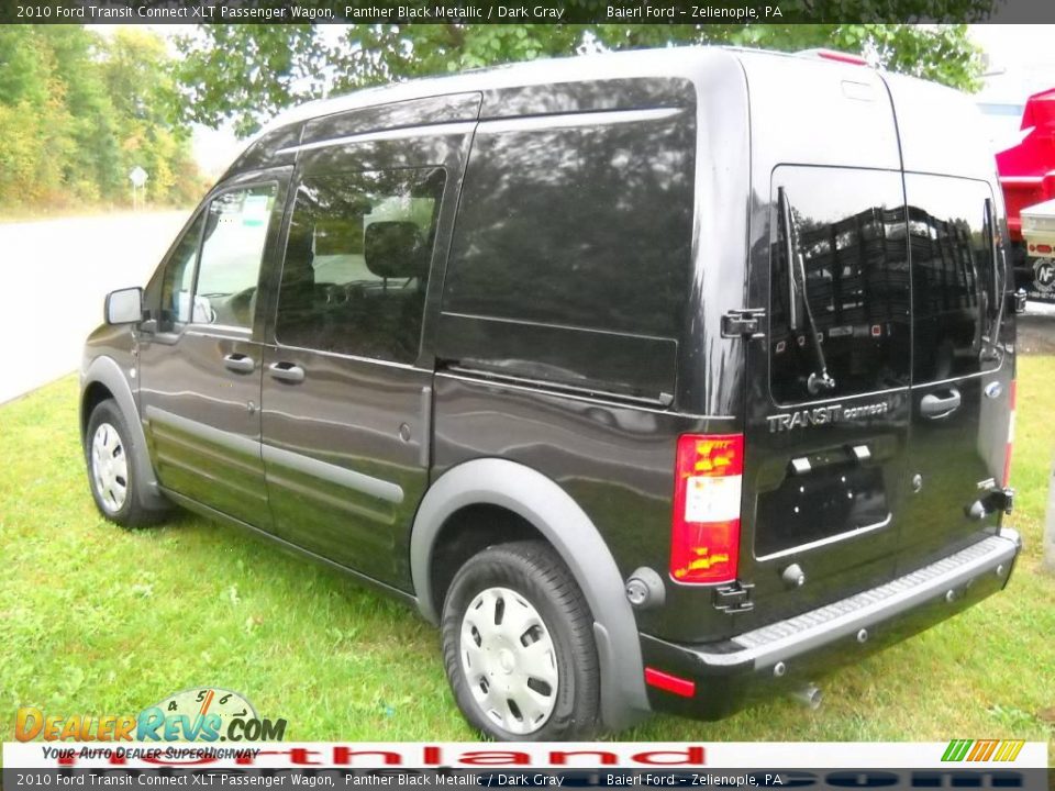 2010 Ford Transit Connect XLT Passenger Wagon Panther Black Metallic / Dark Gray Photo #9