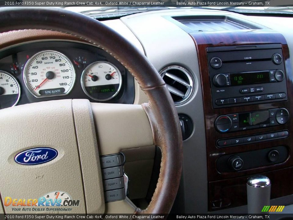 2010 Ford F350 Super Duty King Ranch Crew Cab 4x4 Oxford White / Chaparral Leather Photo #3