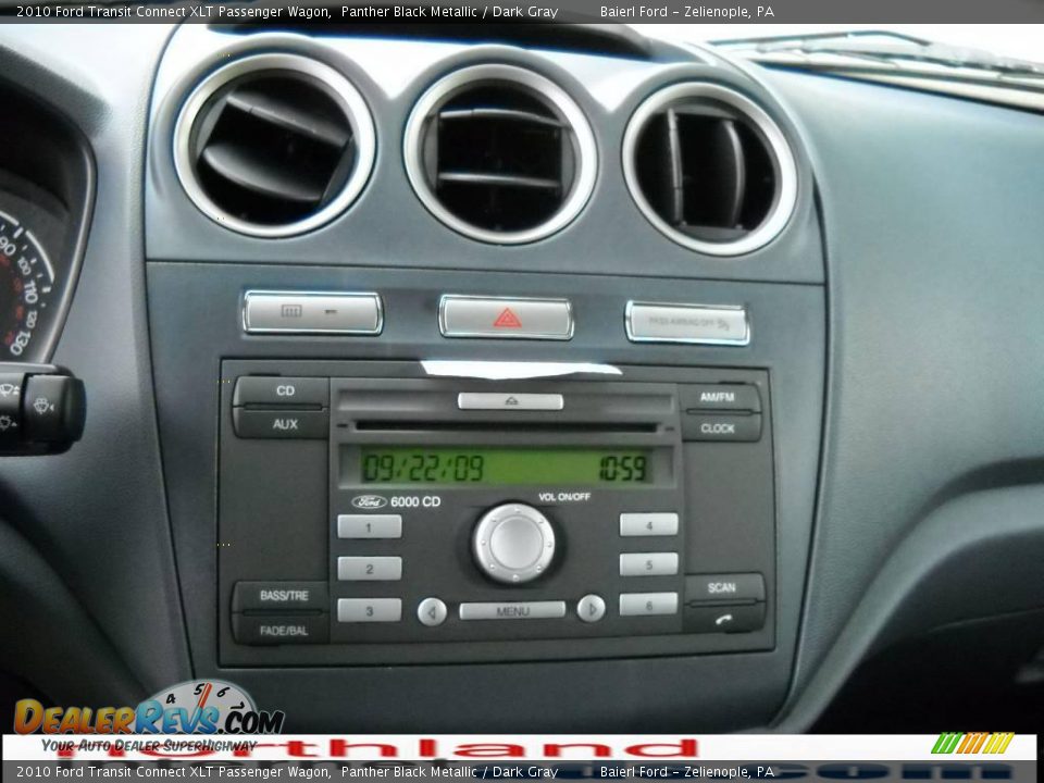 2010 Ford Transit Connect XLT Passenger Wagon Panther Black Metallic / Dark Gray Photo #17