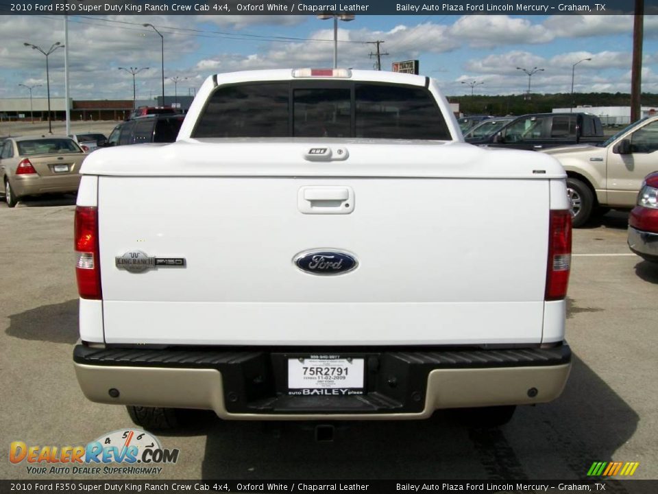 2010 Ford F350 Super Duty King Ranch Crew Cab 4x4 Oxford White / Chaparral Leather Photo #6
