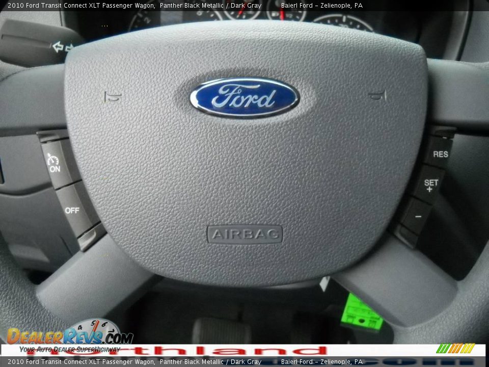 2010 Ford Transit Connect XLT Passenger Wagon Panther Black Metallic / Dark Gray Photo #19