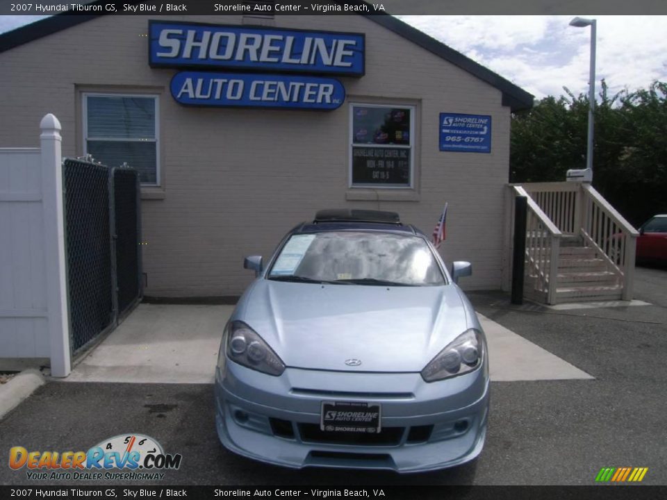 2007 Hyundai Tiburon GS Sky Blue / Black Photo #1