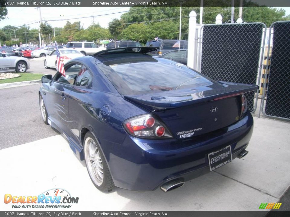 2007 Hyundai Tiburon GS Sky Blue / Black Photo #4