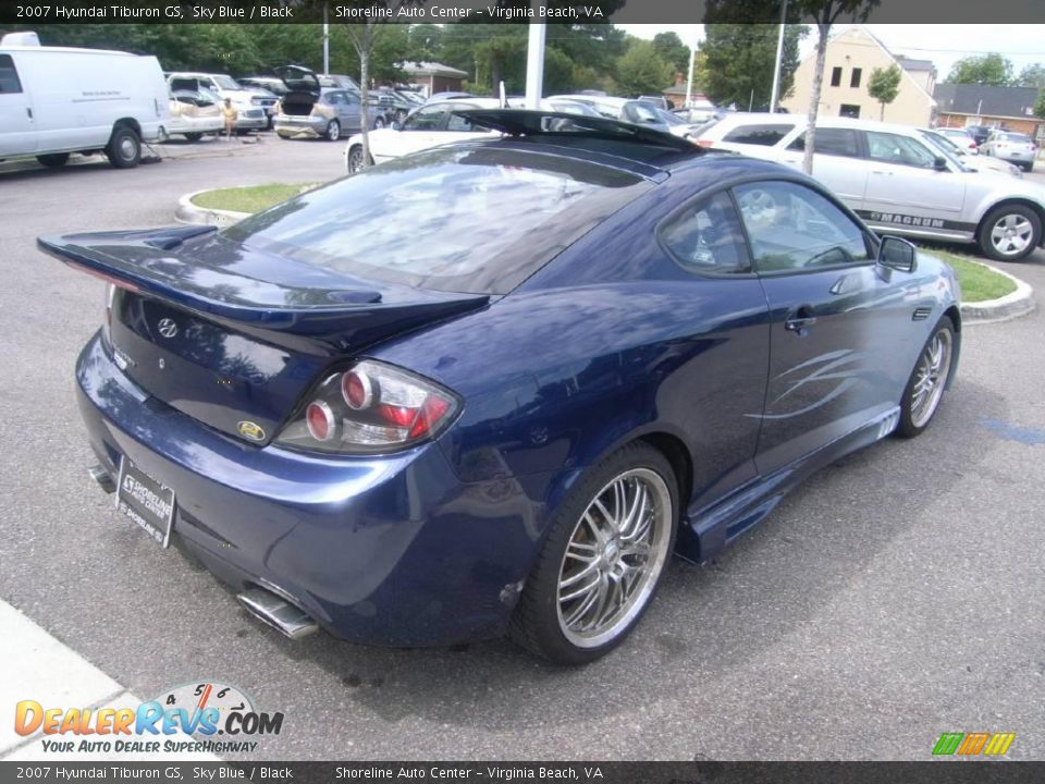 2007 Hyundai Tiburon GS Sky Blue / Black Photo #6