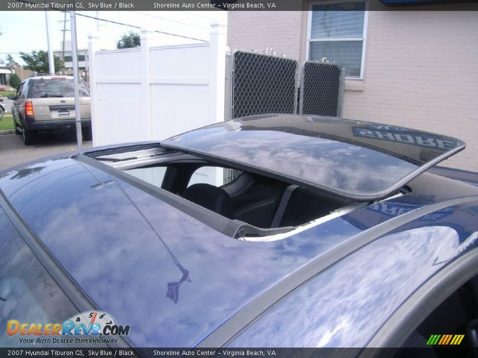 2007 Hyundai Tiburon GS Sky Blue / Black Photo #10