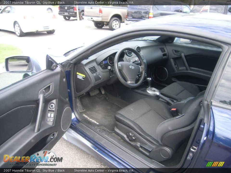 2007 Hyundai Tiburon GS Sky Blue / Black Photo #14