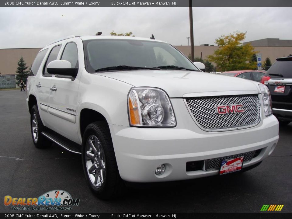 2008 GMC Yukon Denali AWD Summit White / Ebony Photo #3