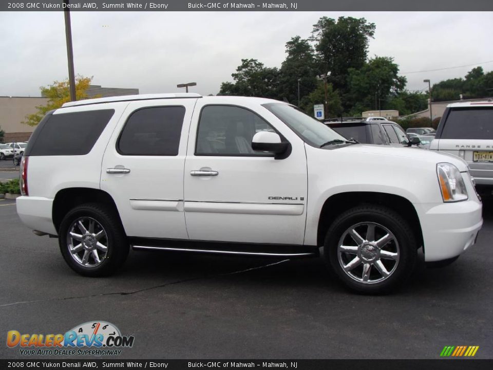 2008 GMC Yukon Denali AWD Summit White / Ebony Photo #4