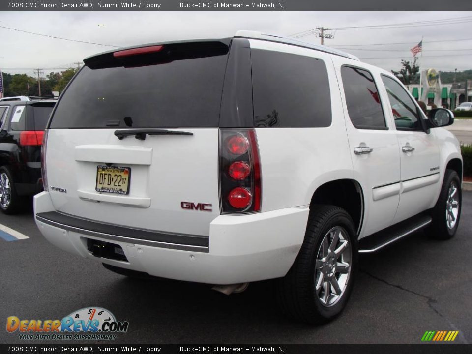 2008 GMC Yukon Denali AWD Summit White / Ebony Photo #5