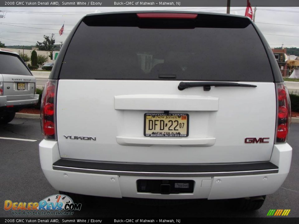 2008 GMC Yukon Denali AWD Summit White / Ebony Photo #6