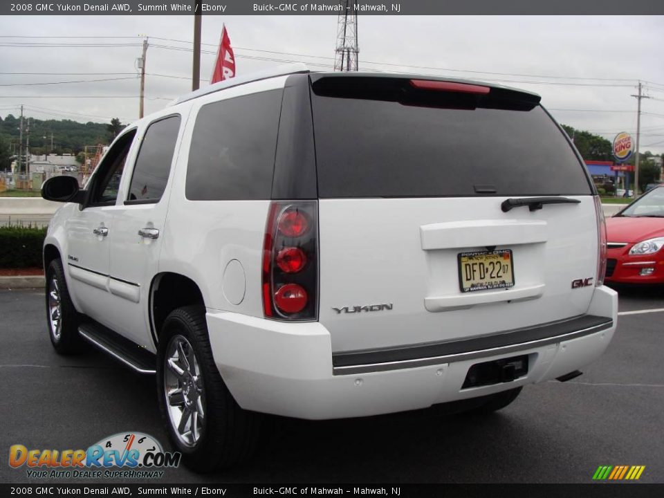2008 GMC Yukon Denali AWD Summit White / Ebony Photo #7