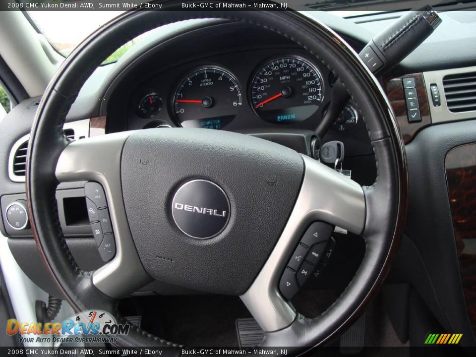 2008 GMC Yukon Denali AWD Summit White / Ebony Photo #22
