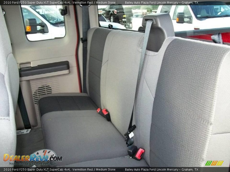 2010 Ford F250 Super Duty XLT SuperCab 4x4 Vermillion Red / Medium Stone Photo #4