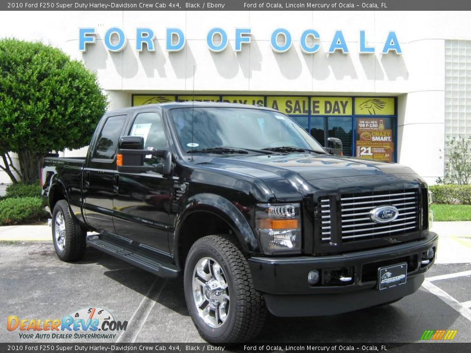2010 Ford F250 Super Duty Harley-Davidson Crew Cab 4x4 Black / Ebony Photo #1