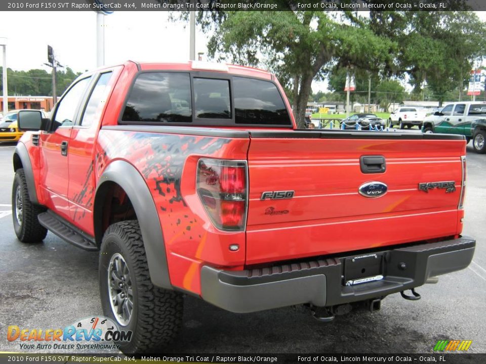 Molten Orange Tri Coat 2010 Ford F150 SVT Raptor SuperCab 4x4 Photo #5