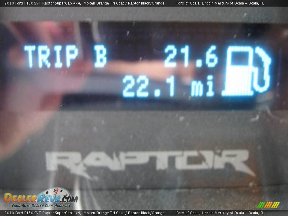 2010 Ford F150 SVT Raptor SuperCab 4x4 Molten Orange Tri Coat / Raptor Black/Orange Photo #16
