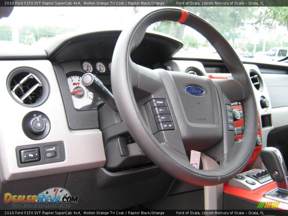 2010 Ford F150 SVT Raptor SuperCab 4x4 Molten Orange Tri Coat / Raptor Black/Orange Photo #19