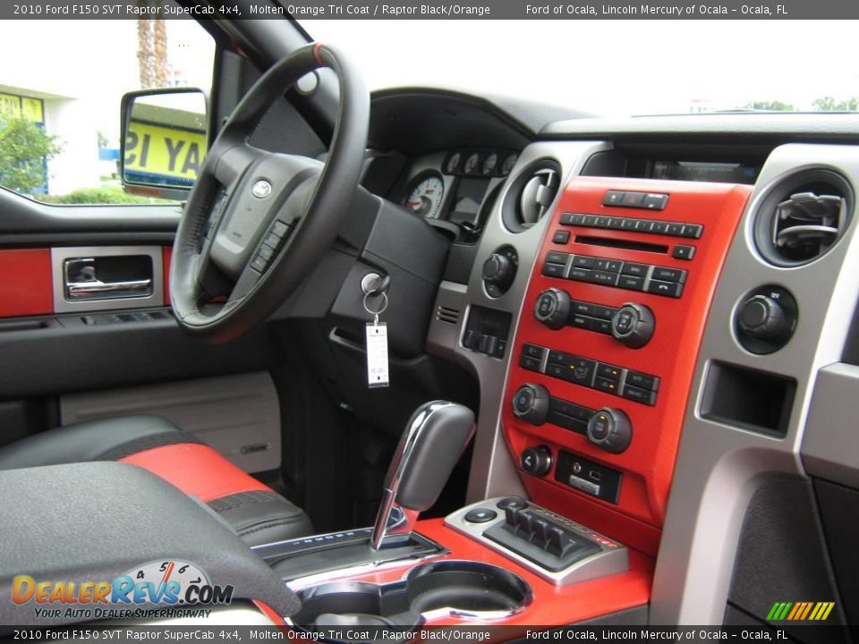 2010 Ford F150 SVT Raptor SuperCab 4x4 Molten Orange Tri Coat / Raptor Black/Orange Photo #20