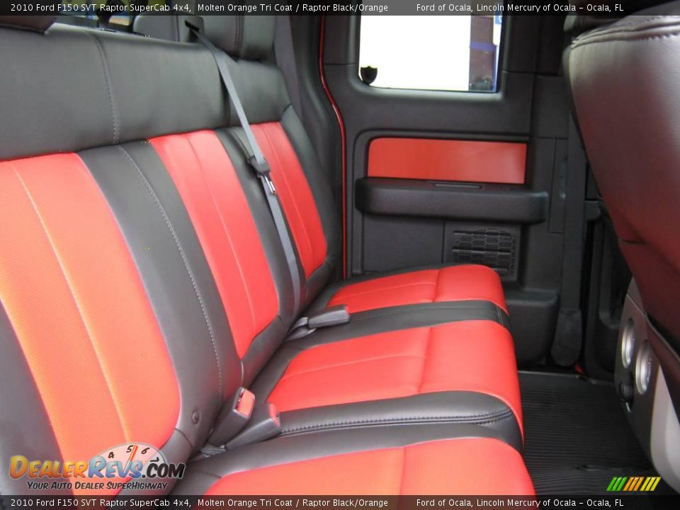 2010 Ford F150 SVT Raptor SuperCab 4x4 Molten Orange Tri Coat / Raptor Black/Orange Photo #21