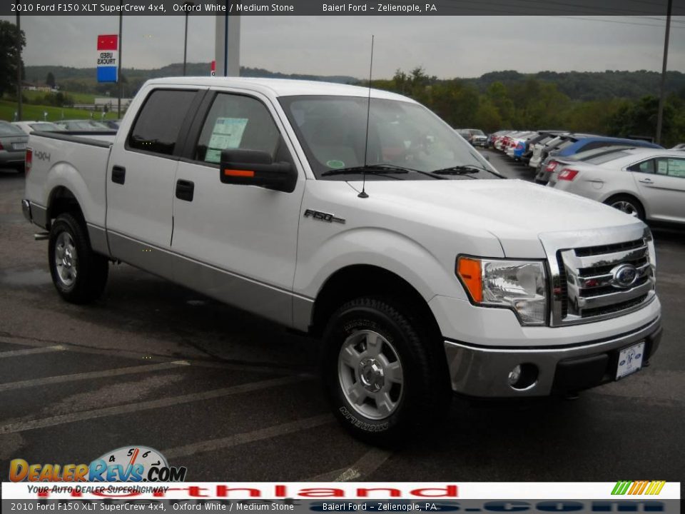 2010 Ford F150 XLT SuperCrew 4x4 Oxford White / Medium Stone Photo #4