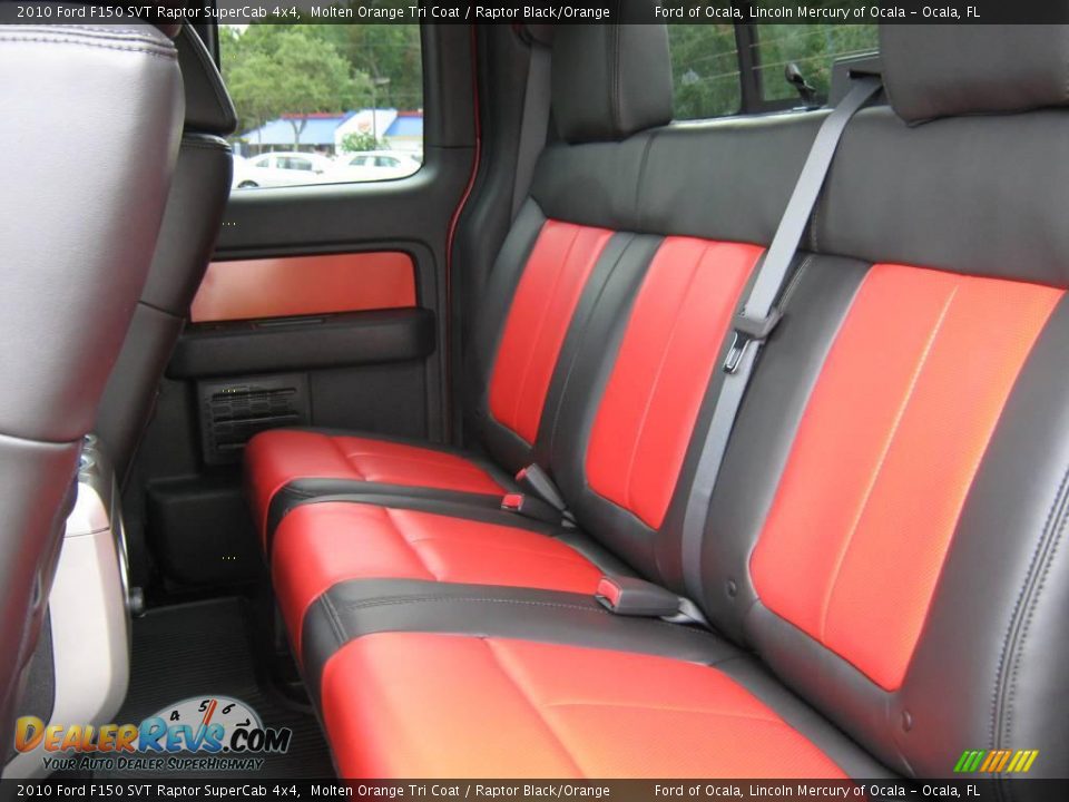 2010 Ford F150 SVT Raptor SuperCab 4x4 Molten Orange Tri Coat / Raptor Black/Orange Photo #23
