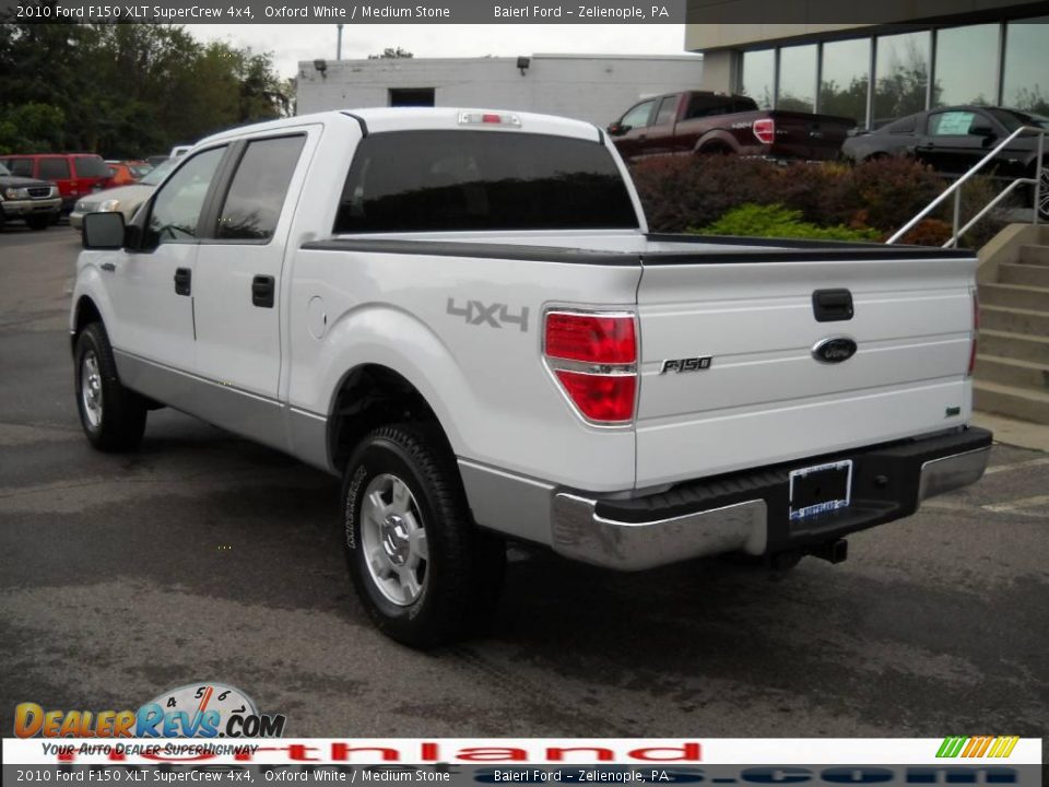 2010 Ford F150 XLT SuperCrew 4x4 Oxford White / Medium Stone Photo #8