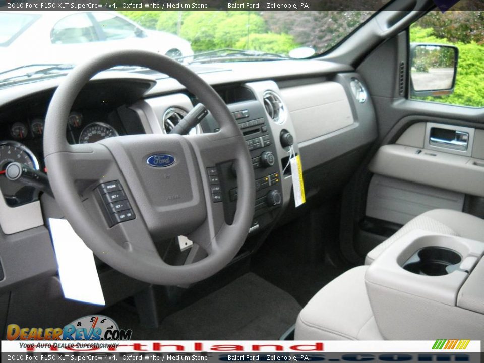 2010 Ford F150 XLT SuperCrew 4x4 Oxford White / Medium Stone Photo #10