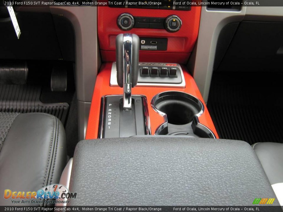 2010 Ford F150 SVT Raptor SuperCab 4x4 Molten Orange Tri Coat / Raptor Black/Orange Photo #27
