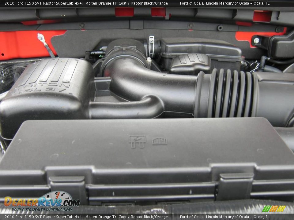 2010 Ford F150 SVT Raptor SuperCab 4x4 Molten Orange Tri Coat / Raptor Black/Orange Photo #33