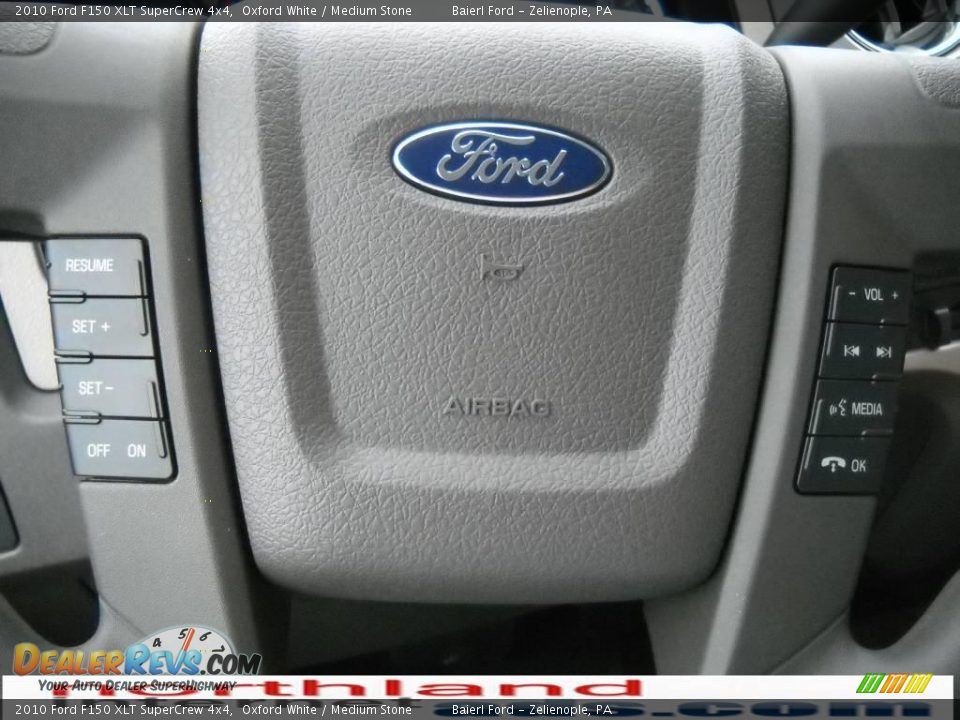 2010 Ford F150 XLT SuperCrew 4x4 Oxford White / Medium Stone Photo #19
