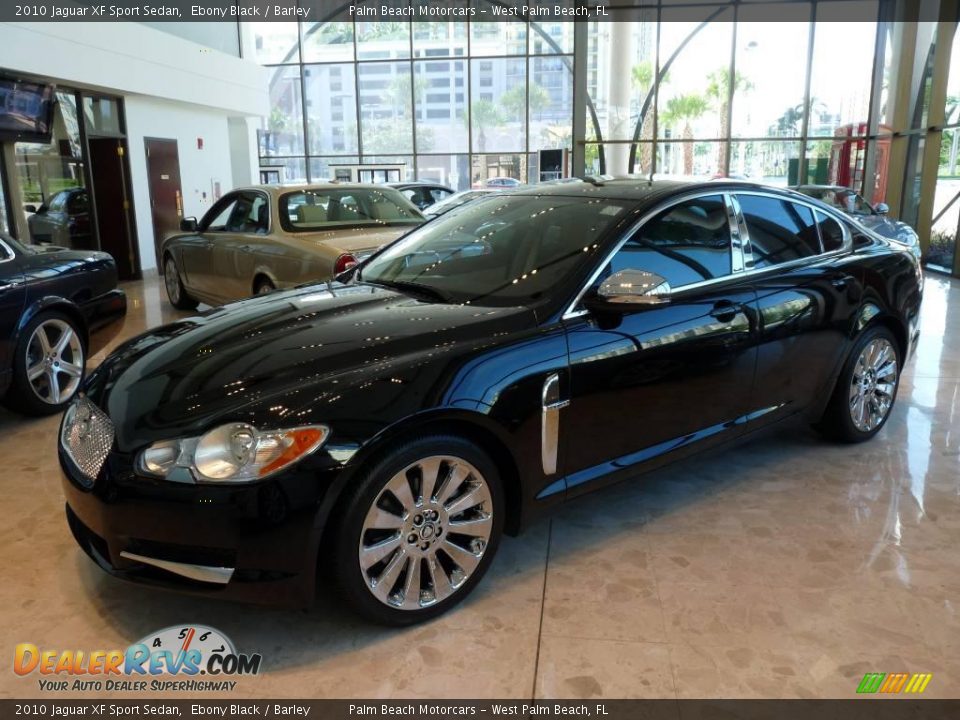 2010 Jaguar XF Sport Sedan Ebony Black / Barley Photo #1
