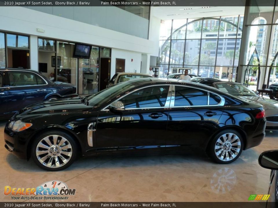 2010 Jaguar XF Sport Sedan Ebony Black / Barley Photo #3