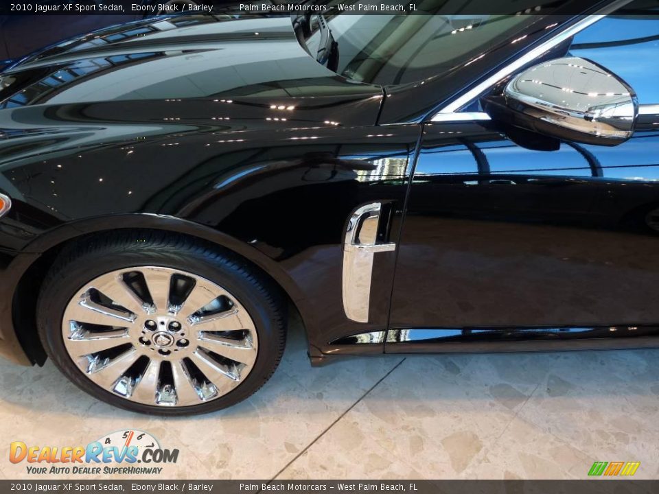 2010 Jaguar XF Sport Sedan Ebony Black / Barley Photo #6