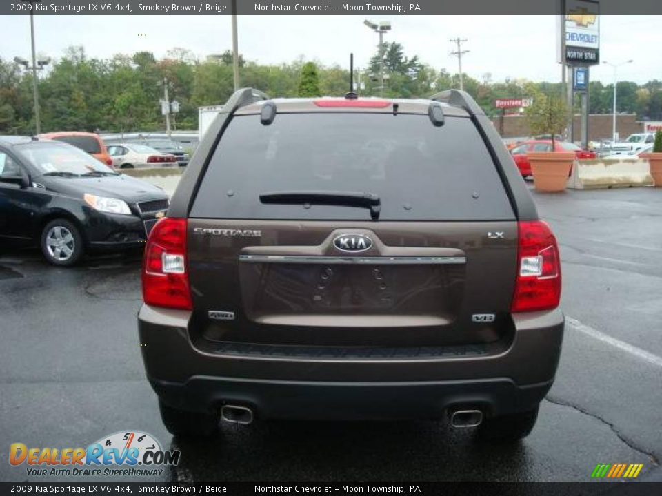 2009 Kia Sportage LX V6 4x4 Smokey Brown / Beige Photo #4
