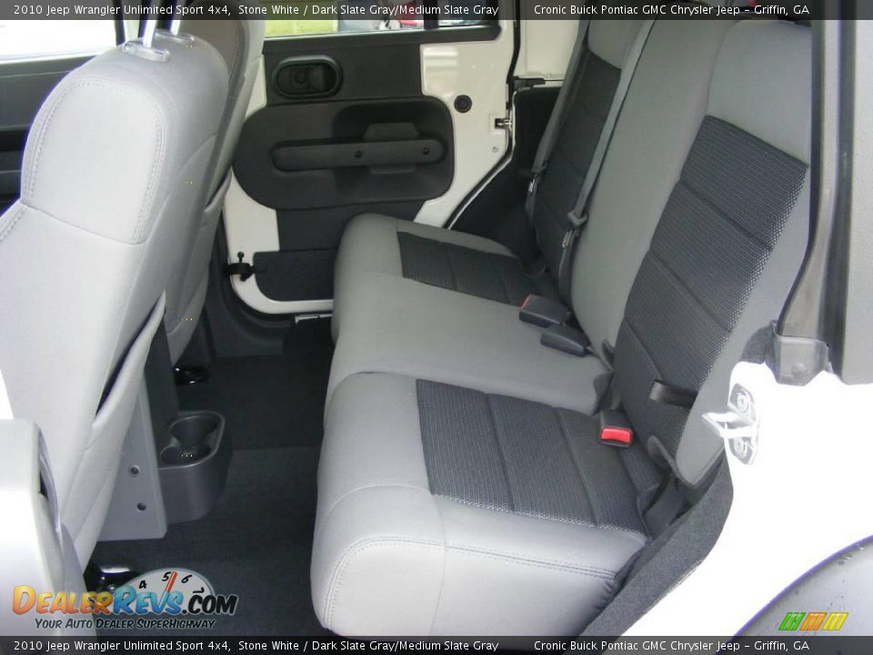 2010 Jeep Wrangler Unlimited Sport 4x4 Stone White / Dark Slate Gray/Medium Slate Gray Photo #13