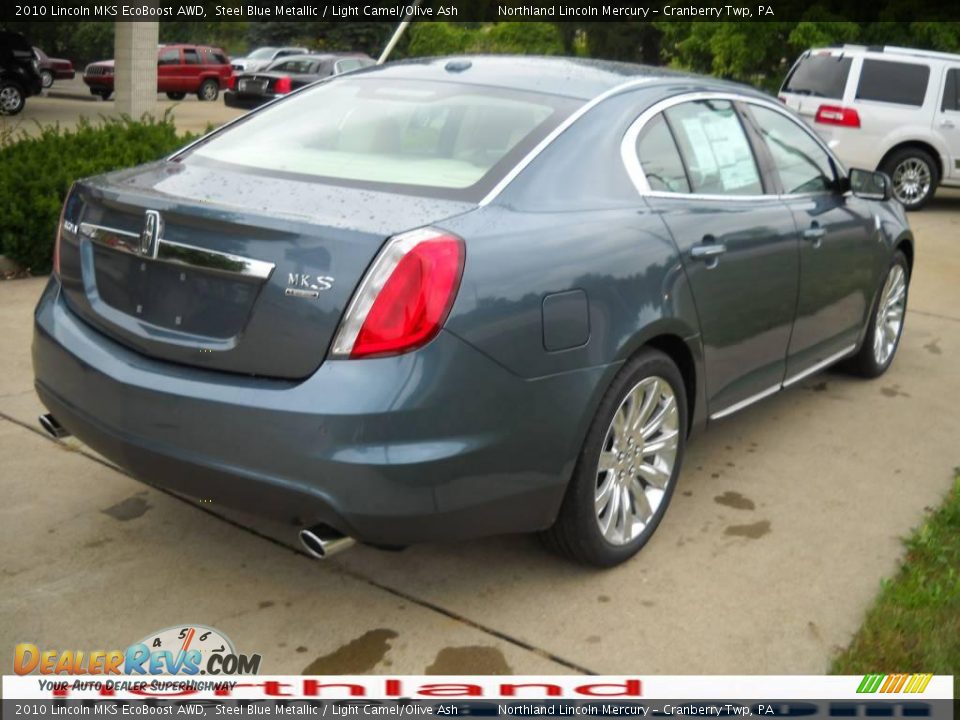 2010 Lincoln MKS EcoBoost AWD Steel Blue Metallic / Light Camel/Olive Ash Photo #2